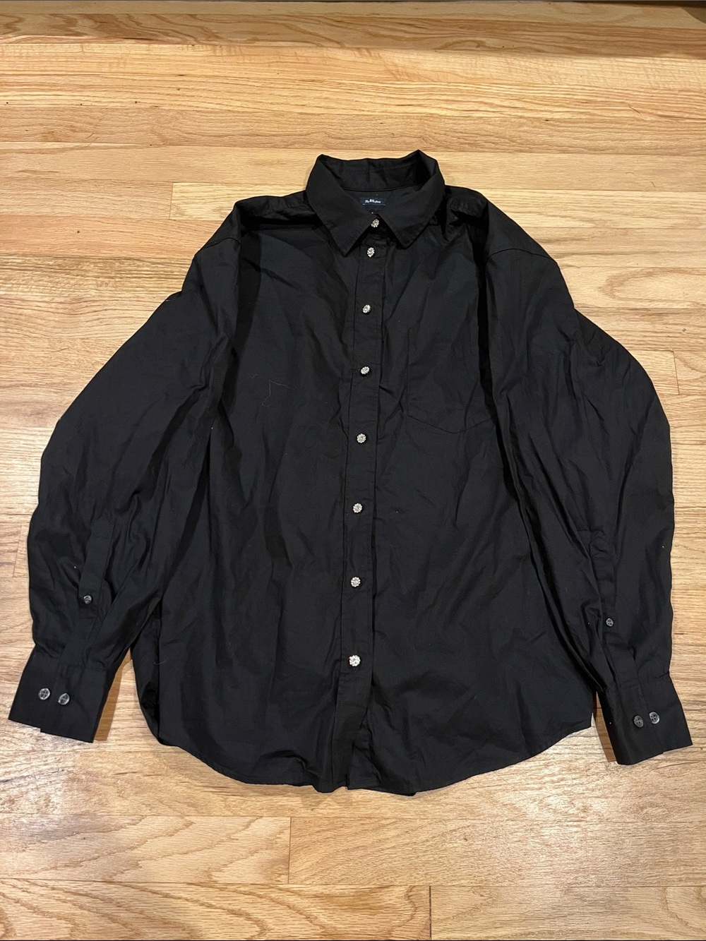 GAP Black Button-Down Long Sleeve Shirt